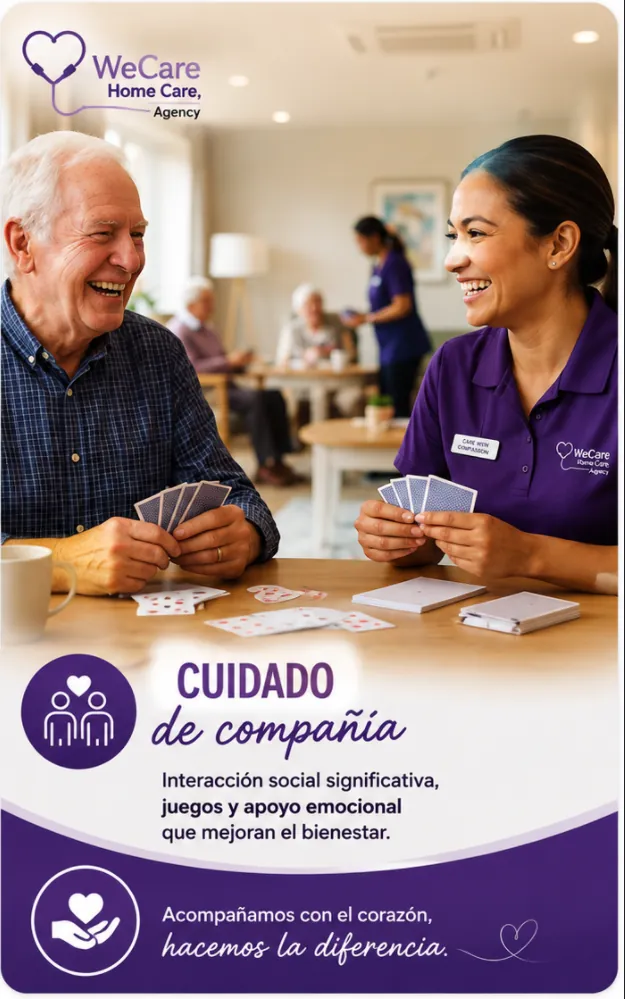 WeCare caregiver with client