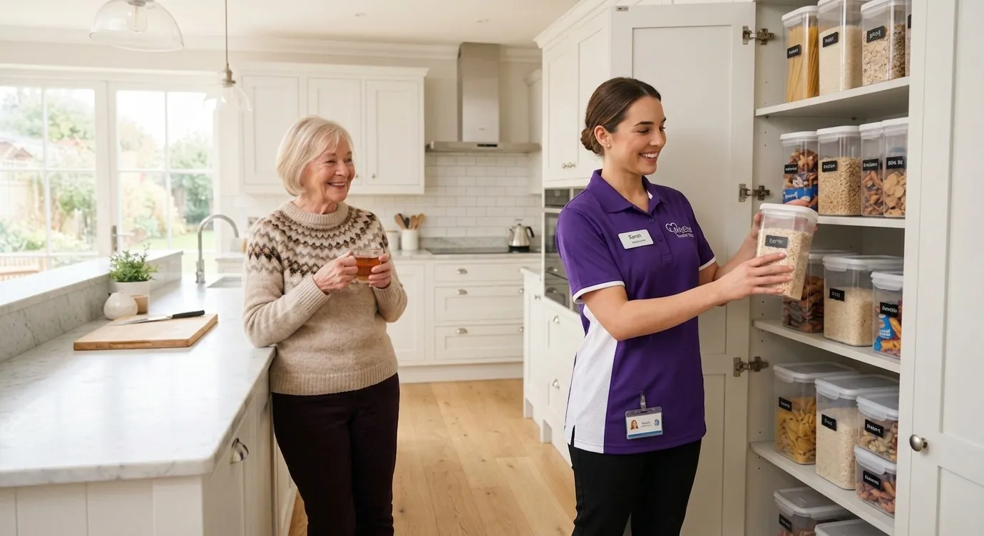 Light housekeeping in a comfortable home